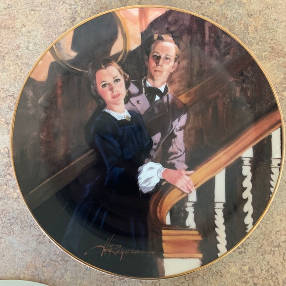 "MELANIE AND ASHLEY" 10TH ISSUE GONE WITH THE WIND COLLECTOR PLATE W. George - Picture 1 of 2